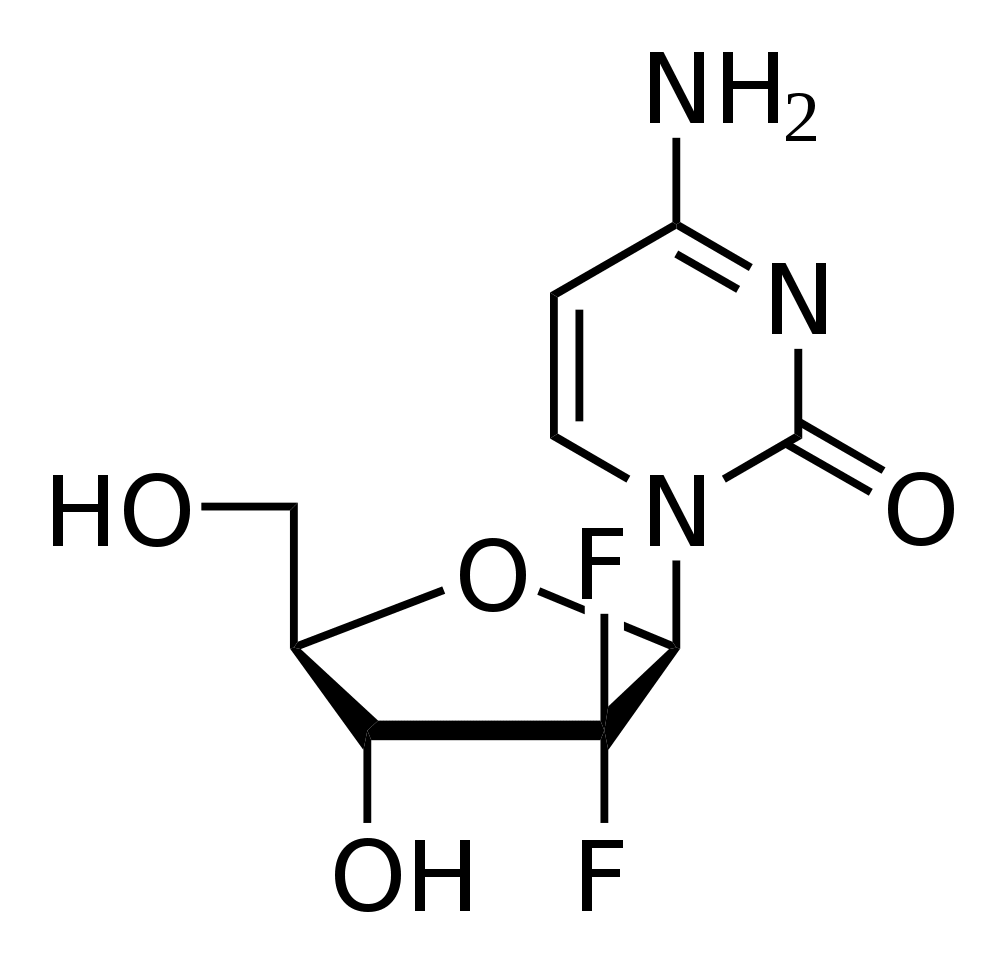 Структурная формула Гемцитабин