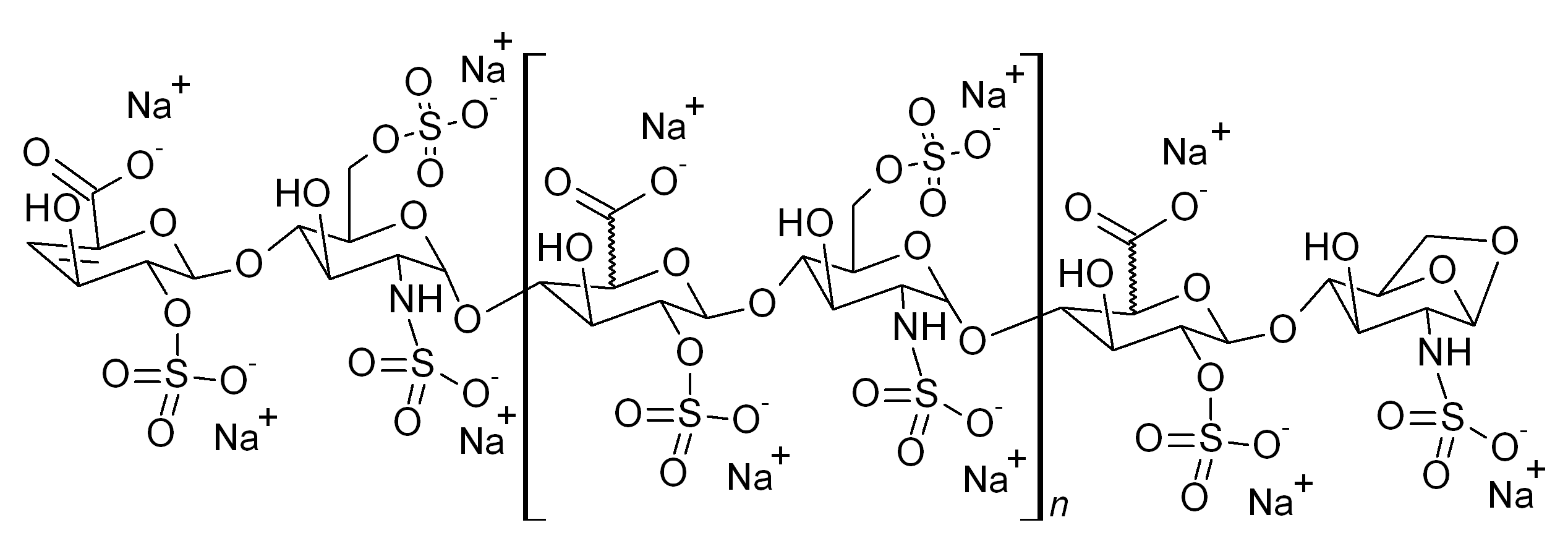 Структурная формула Эноксапарин натрия