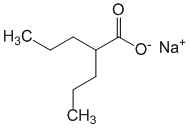 Структурная формула Вальпроат натрия