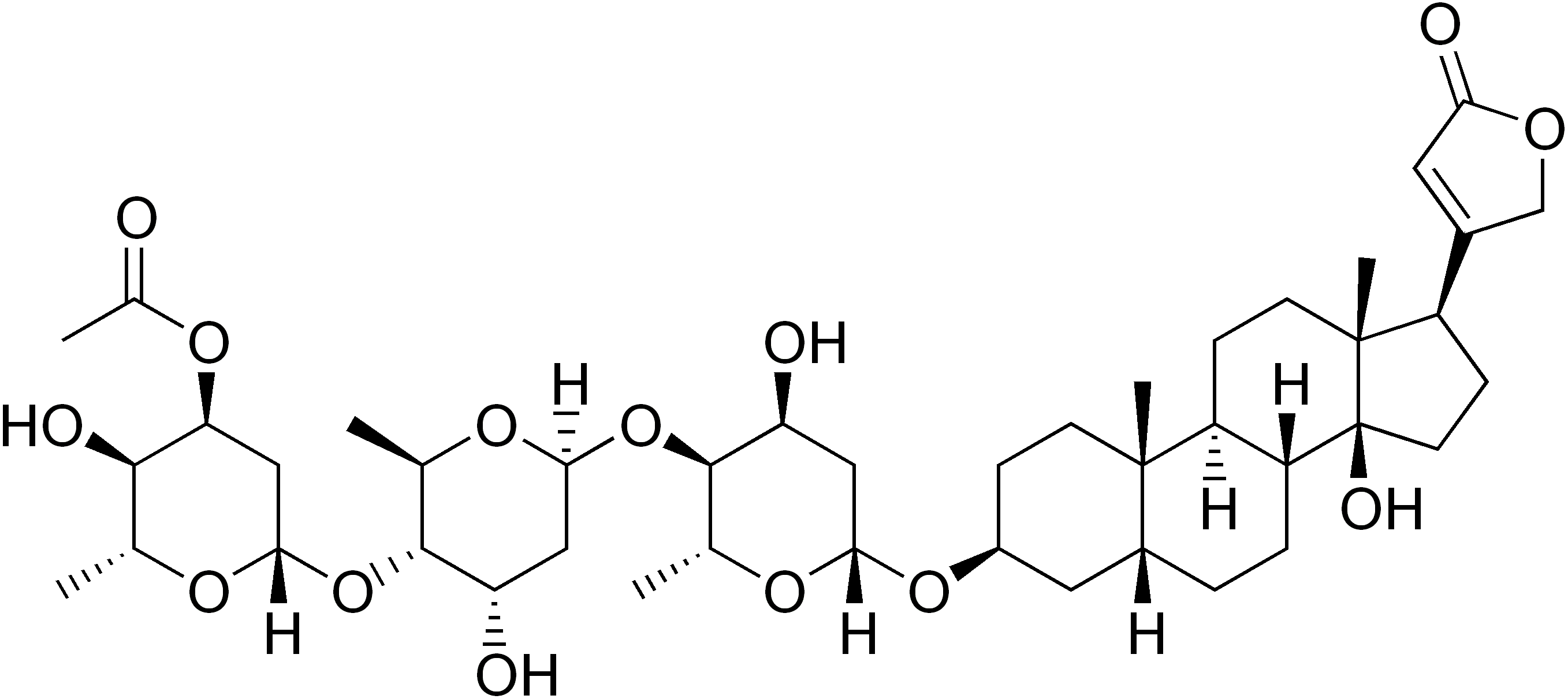 Структурная формула Ацетилдигитоксин