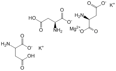 Структурная формула Калия и магния аспарагинат