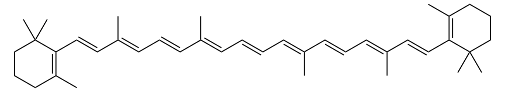 Структурная формула Бетакаротен