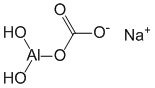 Структурная формула Дигидроксиалюминия натрия карбонат