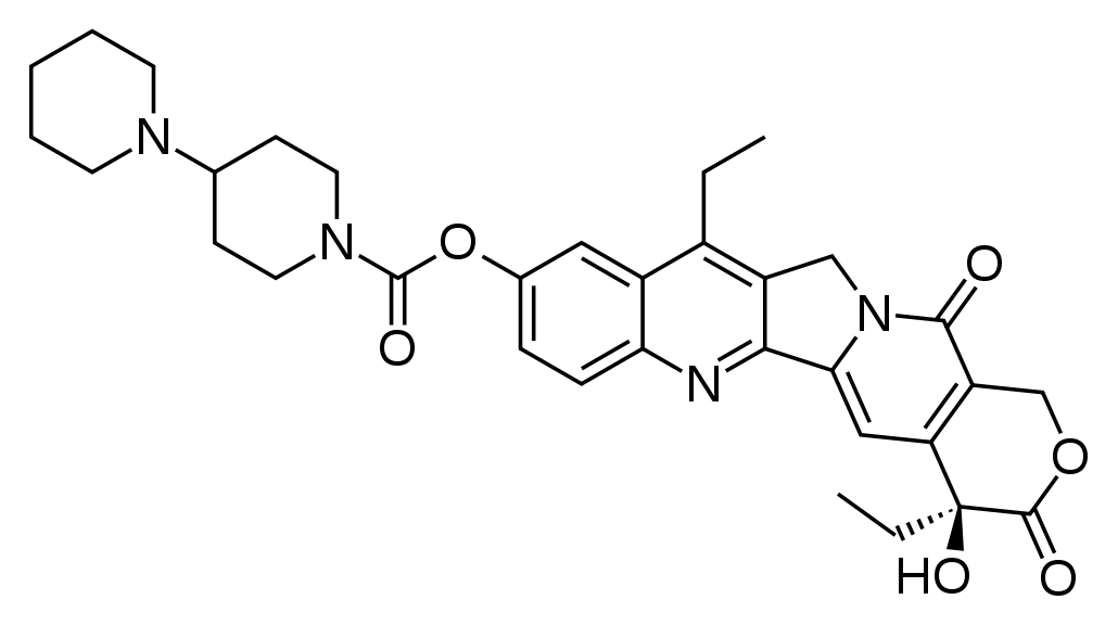 Структурная формула Иринотекан
