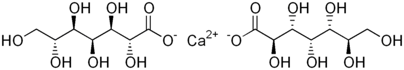 Структурная формула Кальция глюкогептонат