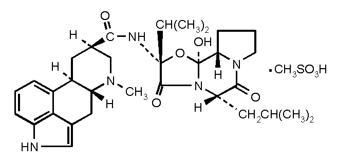 Структурная формула Эрголоида мезилат