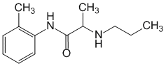 Структурная формула Прилокаин