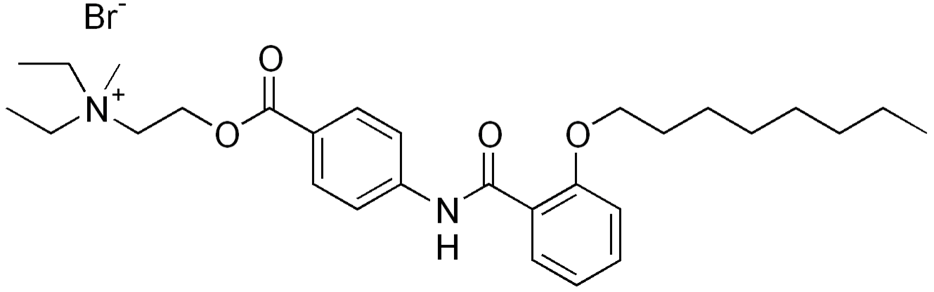 Структурная формула Отилония бромид