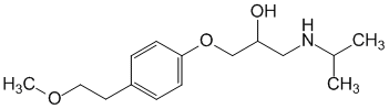 Структурная формула Метопролол