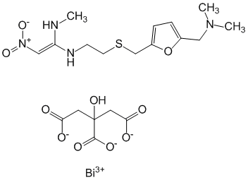 Структурная формула Ранитидин висмута цитрат