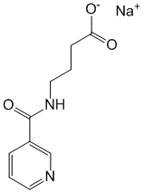 Структурная формула Никотиноил гамма-аминомасляная кислота