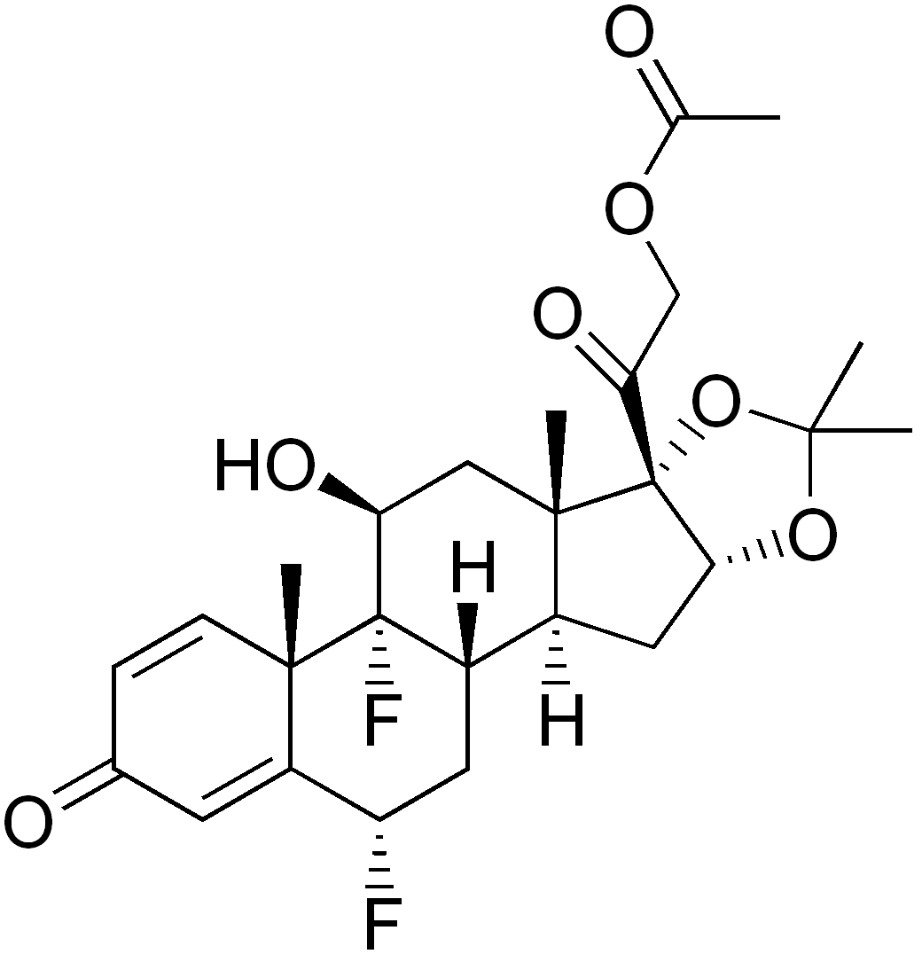 Структурная формула Флуоцинонид