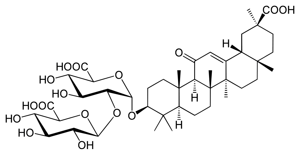 Структурная формула Глицирризиновая кислота