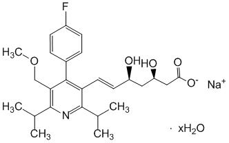 Структурная формула Церивастатин натрия