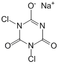 Структурная формула Троклосен натрия