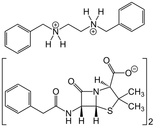Структурная формула Бензатина бензилпенициллин