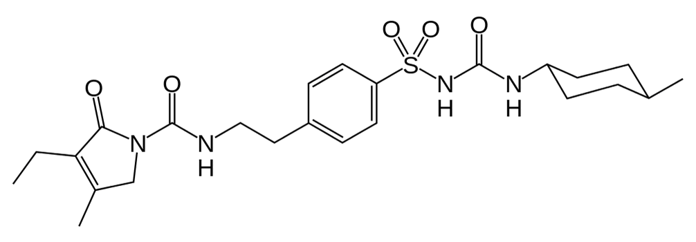 Структурная формула Глимепирид