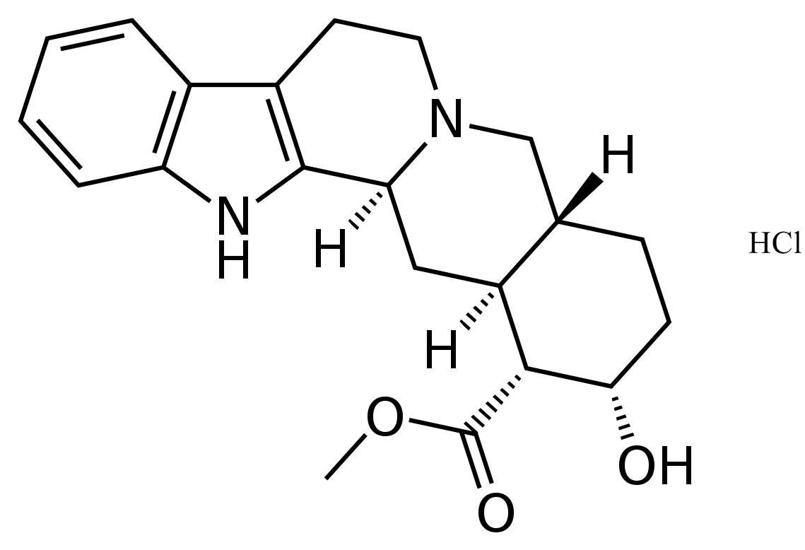 Структурная формула Йохимбина гидрохлорид