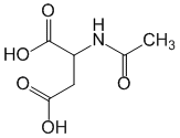 Структурная формула Ацетиламиноянтарная кислота