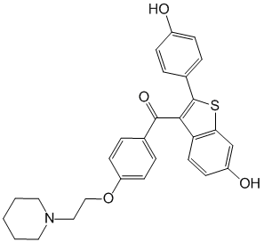 Структурная формула Ралоксифен