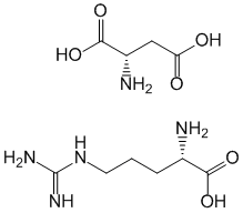 Структурная формула Аргинина аспартат