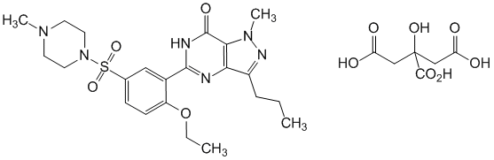 Структурная формула Силденафил