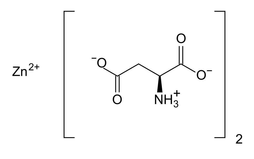 Структурная формула Цинка аспартат
