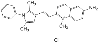 Структурная формула Пирвиния хлорид
