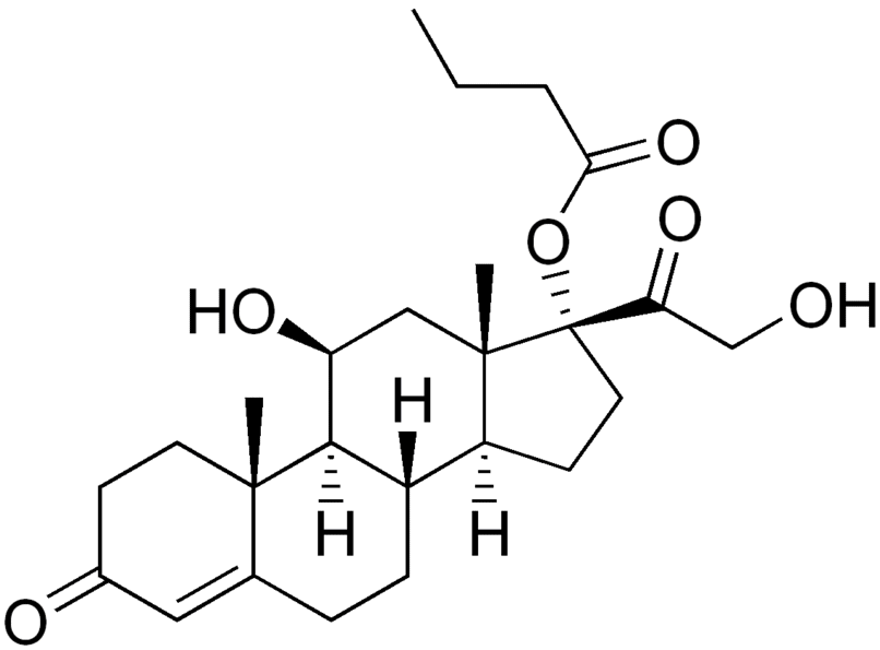 Структурная формула Гидрокортизона 17-бутират