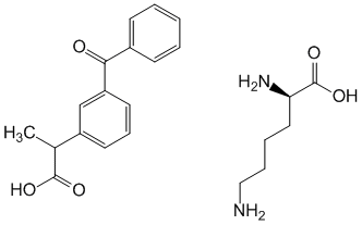 Структурная формула Кетопрофена лизиновая соль
