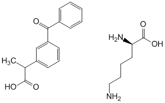 Кетопрофен соль лизина. Кетопрофена лизиновая соль формула. Лизин Кетопрофен. Синтез кетопрофена.