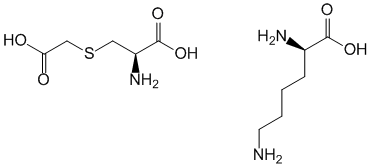 Структурная формула Карбоцистеина лизиновая соль