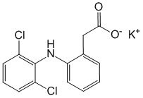 Структурная формула Диклофенак калия