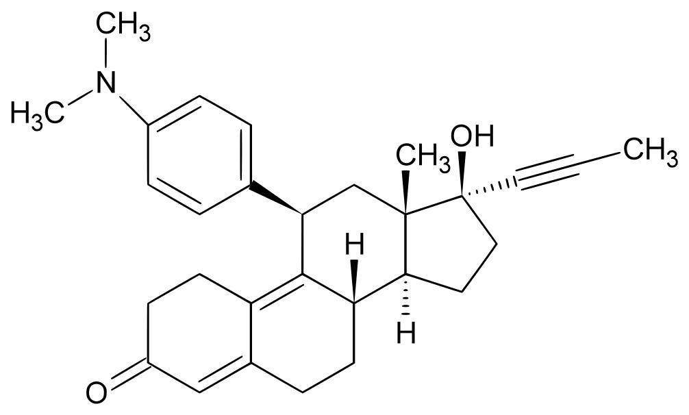 Структурная формула Мифепристон