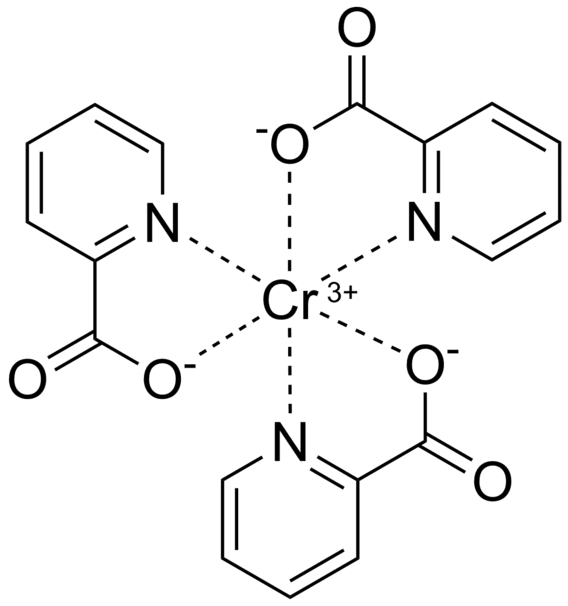Структурная формула Хрома пиколинат