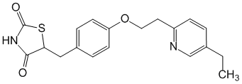 Структурная формула Пиоглитазон