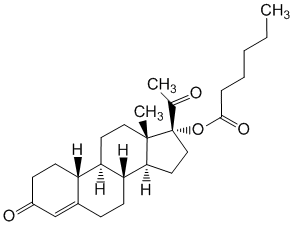 Структурная формула Гестонорона капроат