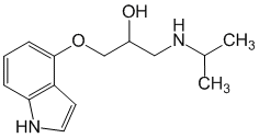 Структурная формула Пиндолол