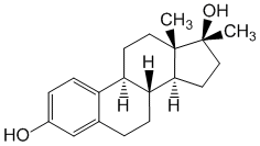 Структурная формула Метилэстрадиол