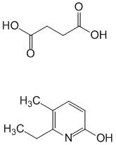 Структурная формула Этилметилгидроксипиридина сукцинат