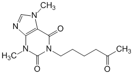 Структурная формула Пентоксифиллин