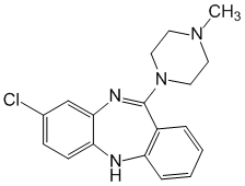 Структурная формула Клозапин