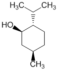 Структурная формула Левоментол
