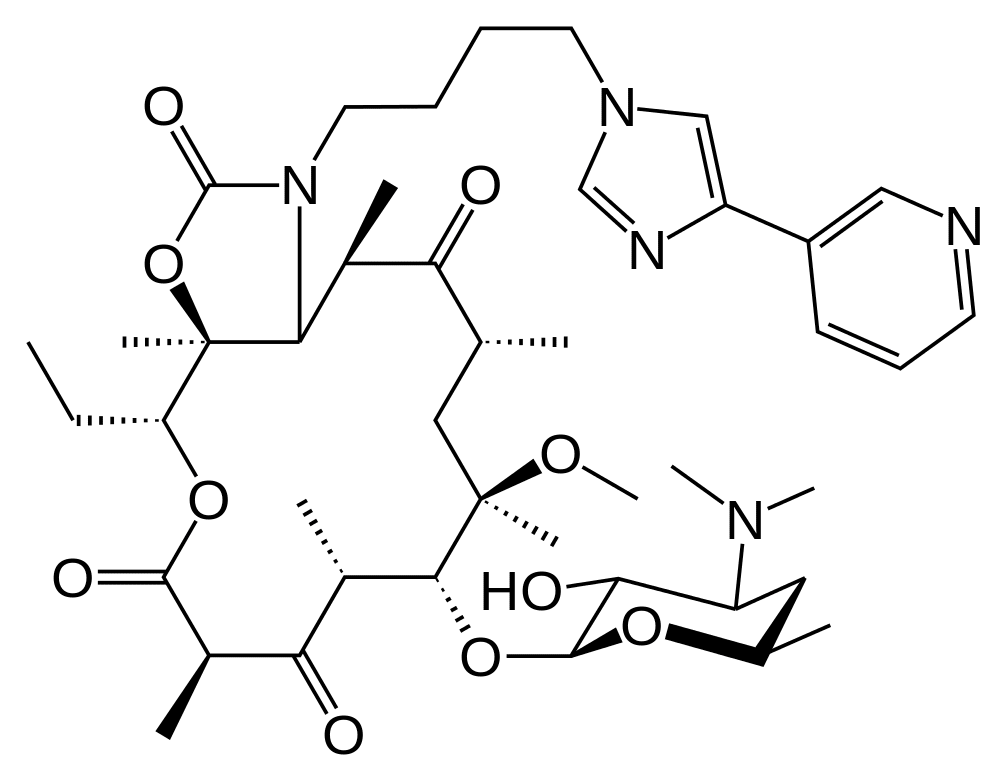 Структурная формула Телитромицин