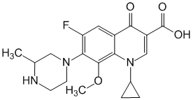 Структурная формула Гатифлоксацин