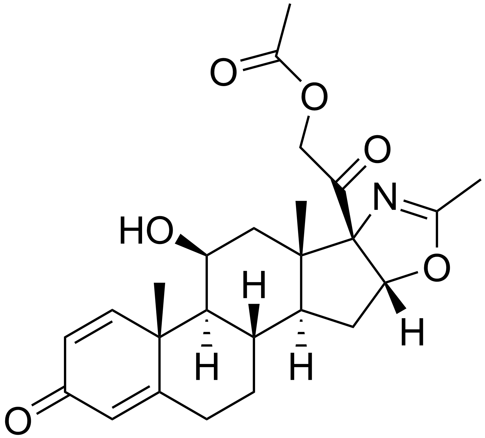 Структурная формула Дефлазакорт