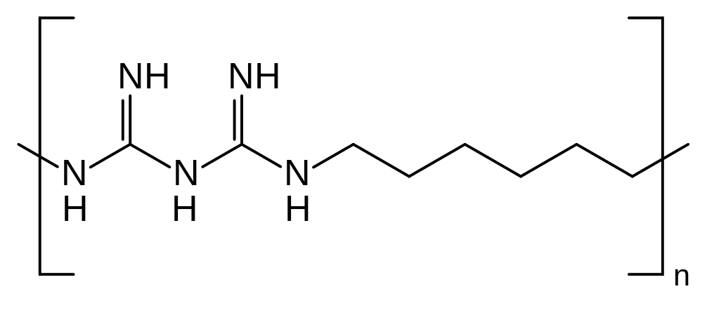 Структурная формула Полигексанид