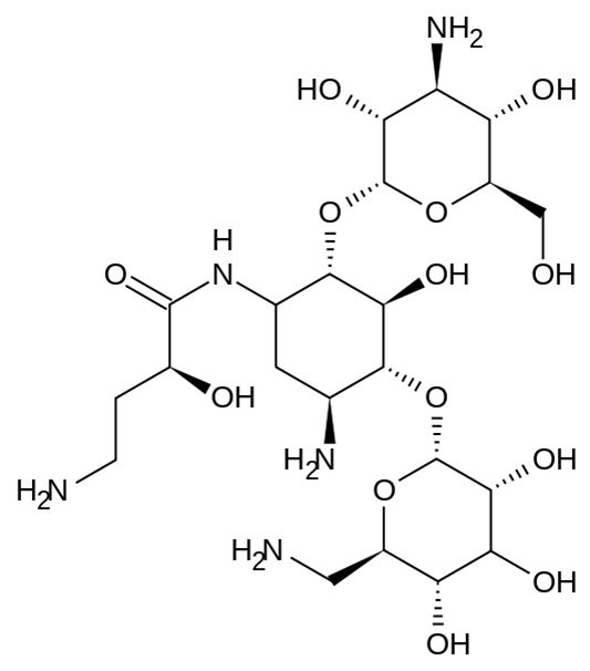 Структурная формула Амикацин