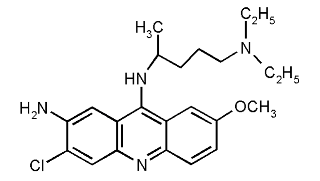 Структурная формула Аминоакрихин
