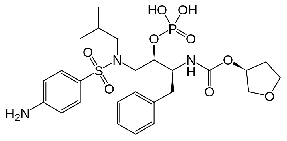 Структурная формула Фосампренавир